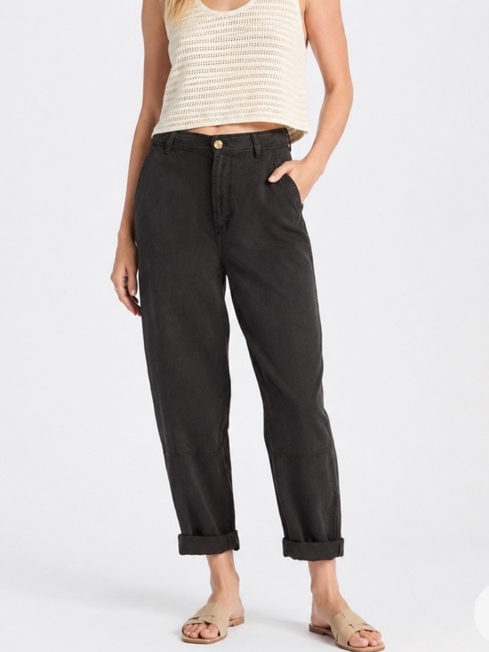 Everlane Denim - Everlane The Utility Barrel Pant in Buttersoft Tencel Black - Women's size 6